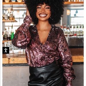 Buddy love sequin bodysuit